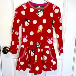 Mini Boden snowman dress